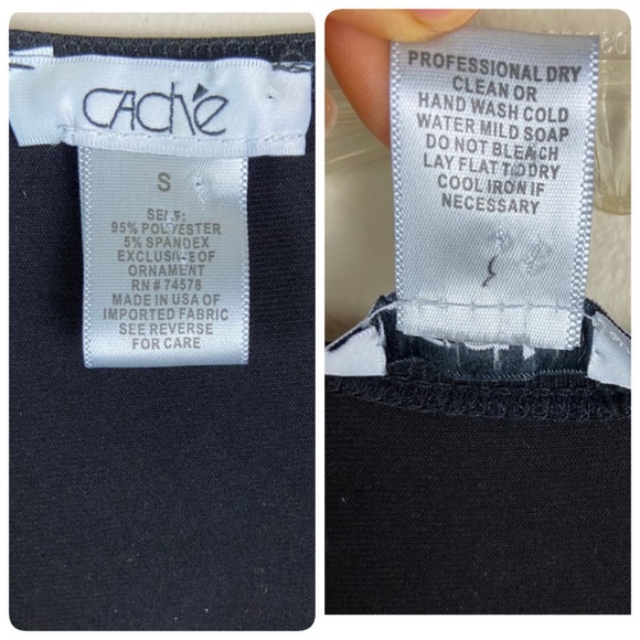 Cache Y2K black asymmetrical one shoulder mini dress with side adjustable tie - Picture 8 of 9